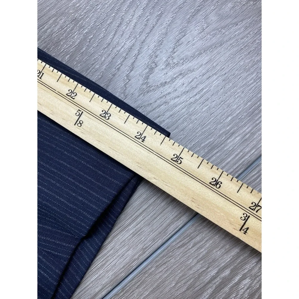 Burberry London Men's Striped 100% Wool Suit Jacket Navy Size 52 R‎